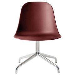 Harbour Side Chair, Polished Aluminum Swivel Base, Burning Red Shell