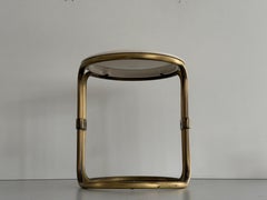 Sgabello pesante in acrilico e alluminio massiccio di Keuco, anni '70, Germania