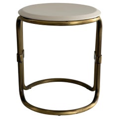 Sgabello pesante in acrilico e alluminio massiccio di Keuco, anni '70, Germania