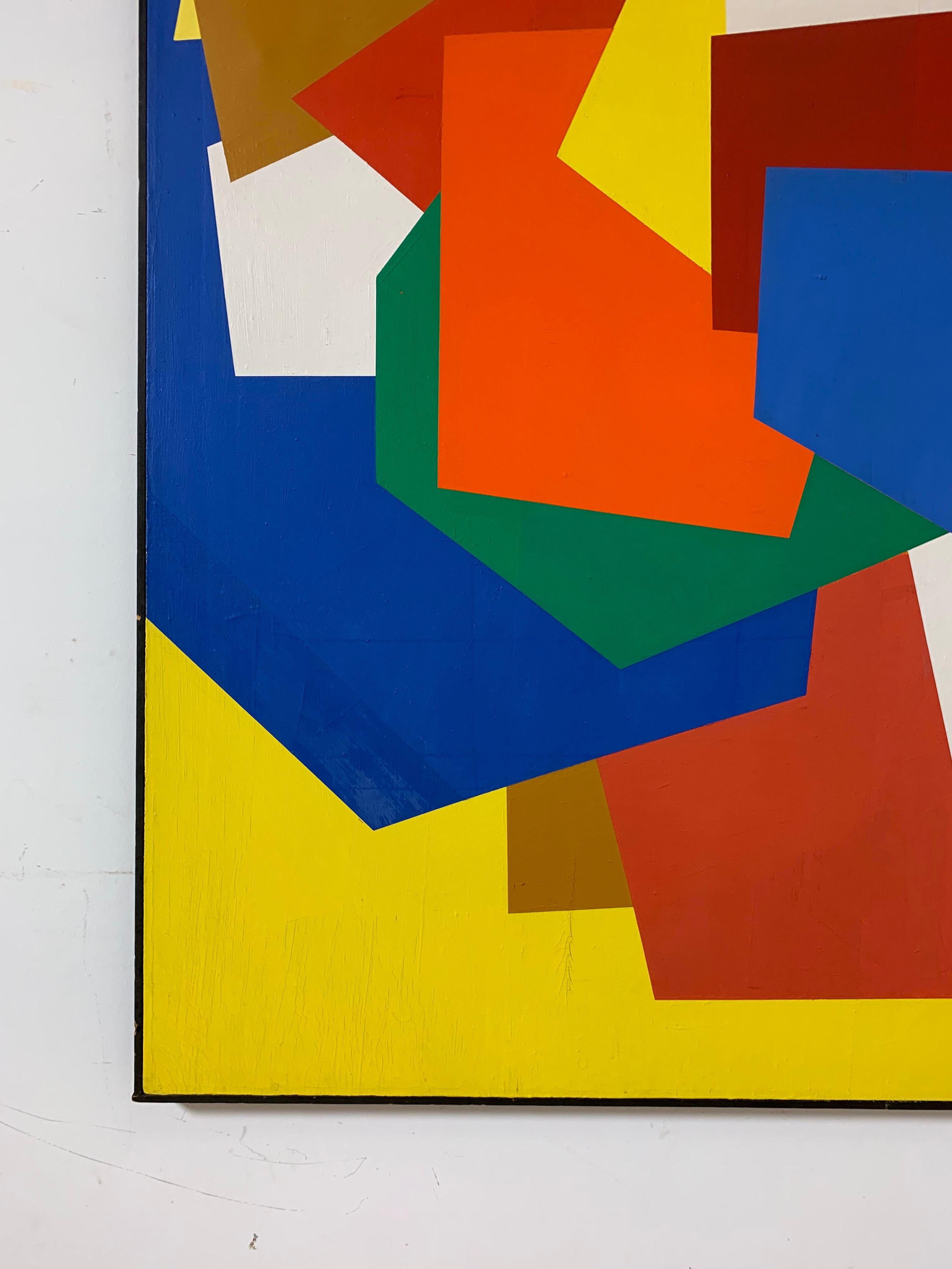 Hard Edge Color Field Painting by Wilma Dick, Ca. 1970s In Good Condition In Peabody, MA