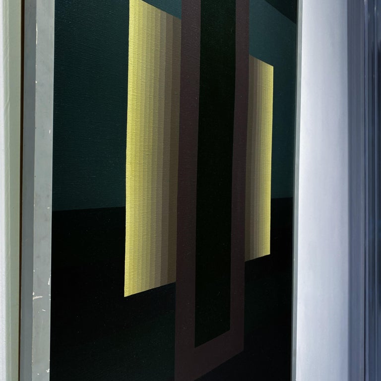 Hard-Edge Geometric Abstract Painting, Dutch 1970s, Signed and Dated ...