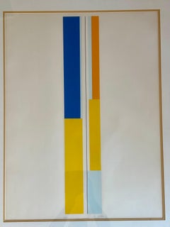 Hard-Edge Geometric Screen Print in Colors Ilya Bolotowsky