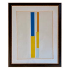 Hard-Edge Geometric Screen Print in Colors Ilya Bolotowsky