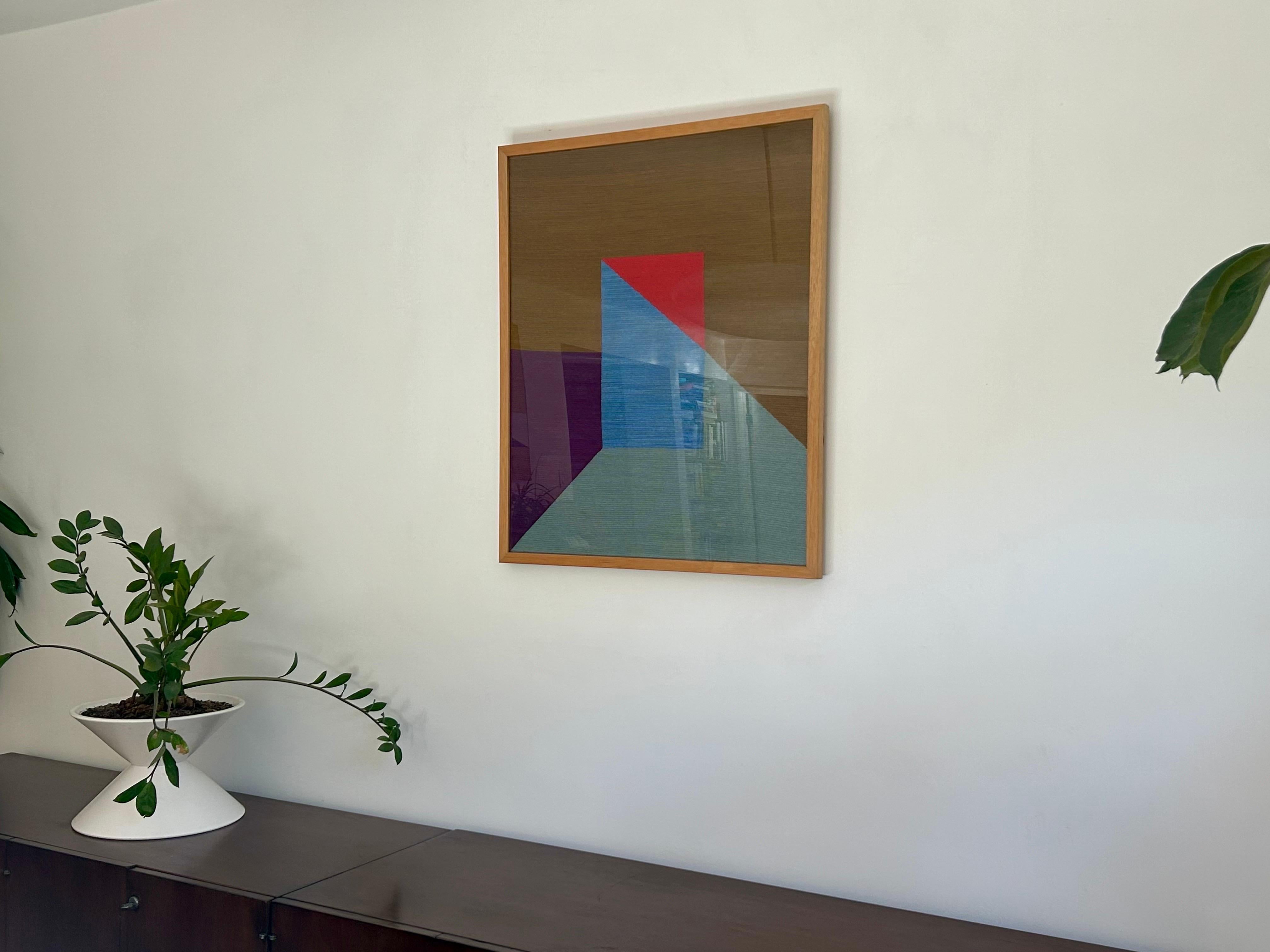 Obra de arte modernista original.
Líneas geométricas.
Campo de color. 
En el marco original de madera de época bajo cristal.
Buen estado original.
Sin daños ni reparaciones. 
Ideal para decoración y colecciones... 


