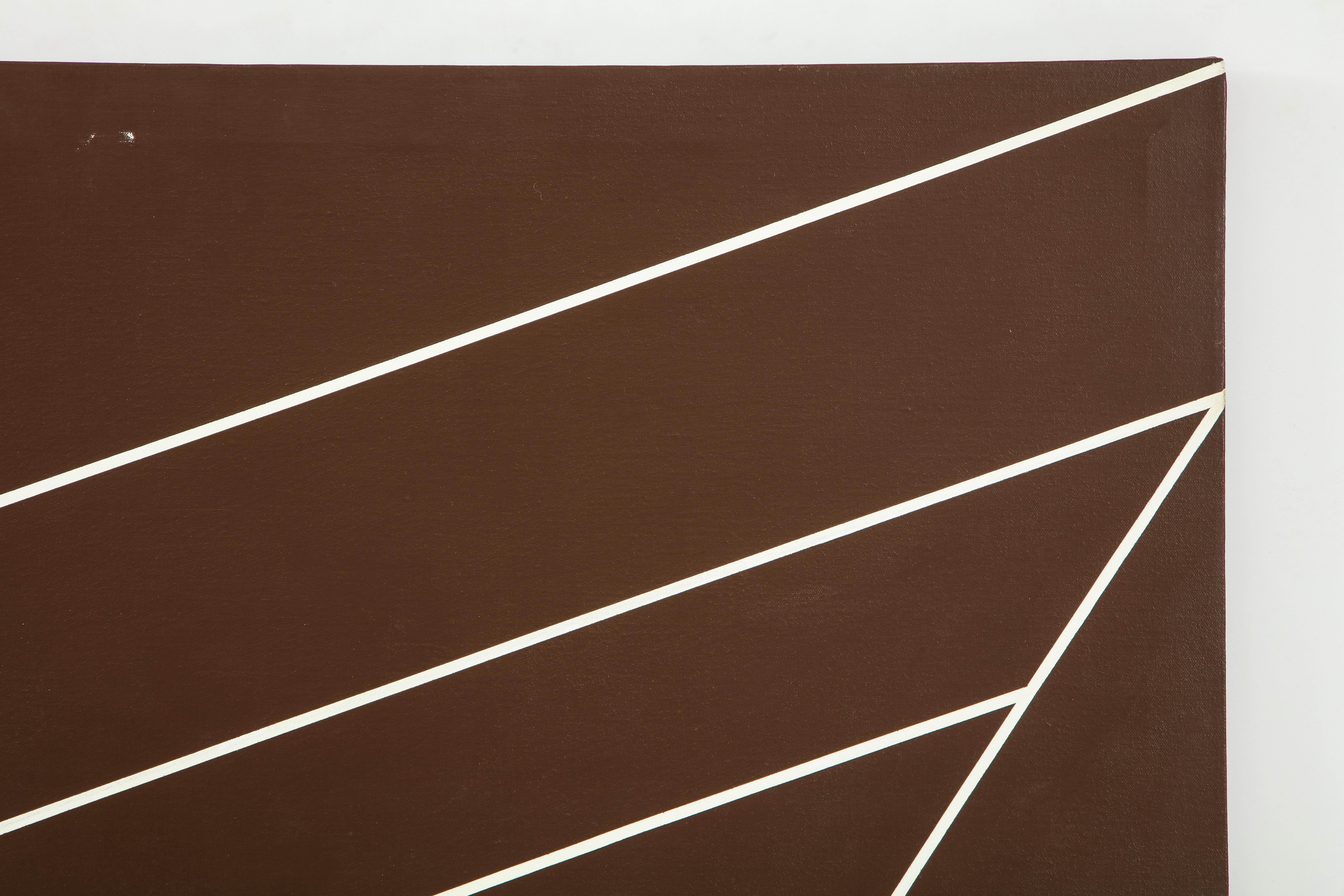 American Hard Edge Painting in Black & White by Duayne Hatchett, USA 1975