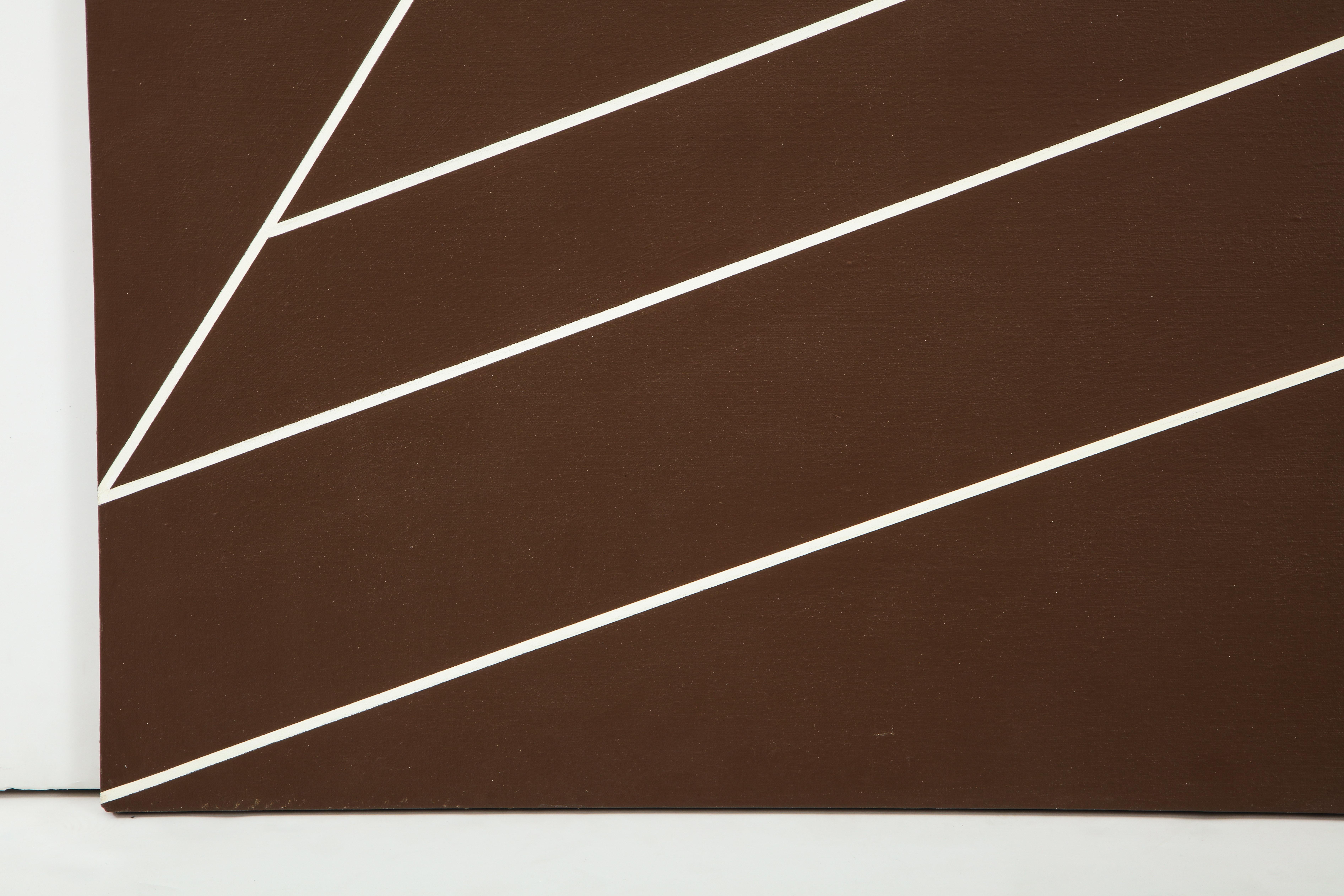 Hard Edge Painting in Black & White by Duayne Hatchett, USA 1975 In Good Condition In New York, NY