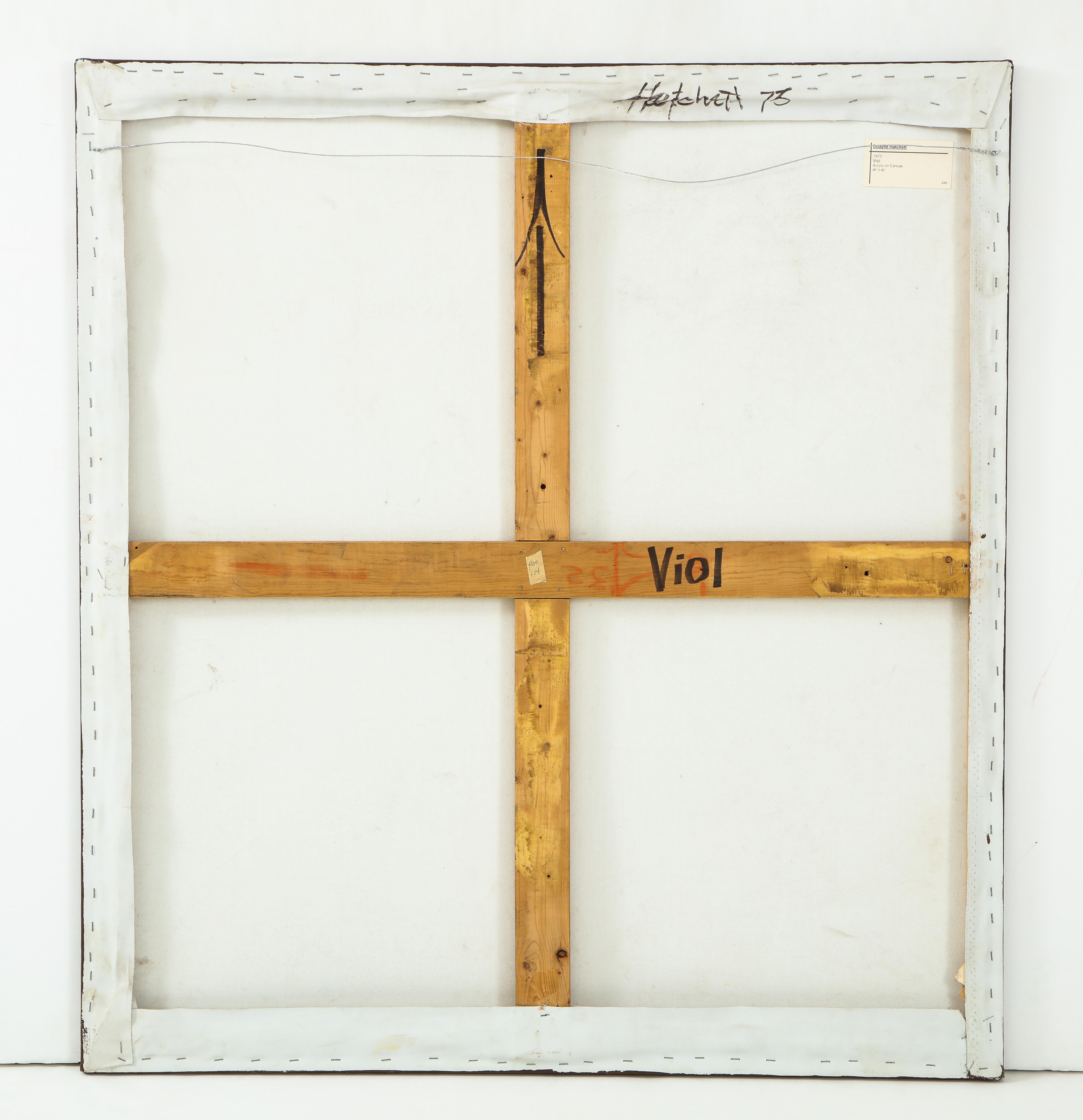 Canvas Hard Edge Painting in Black & White by Duayne Hatchett, USA 1975