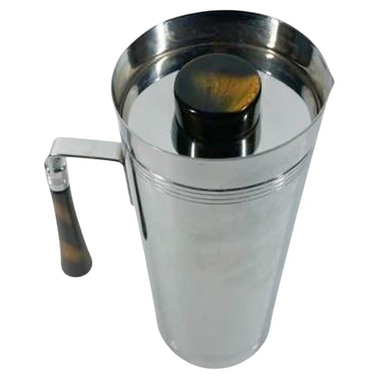 Hard to Find MCM Chrome and Bakelite Cocktail Shaker Marked "Modavanti"