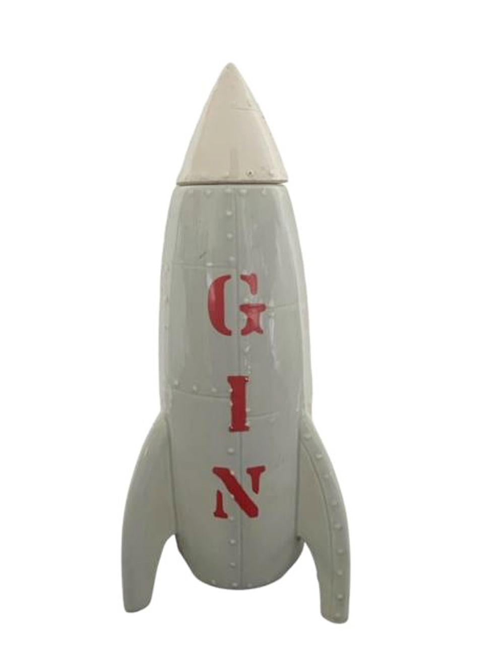 Mid-Century Modern Hard to Find Set of Five 1960s Ceramic Novelty Liquor Decanters by Davar