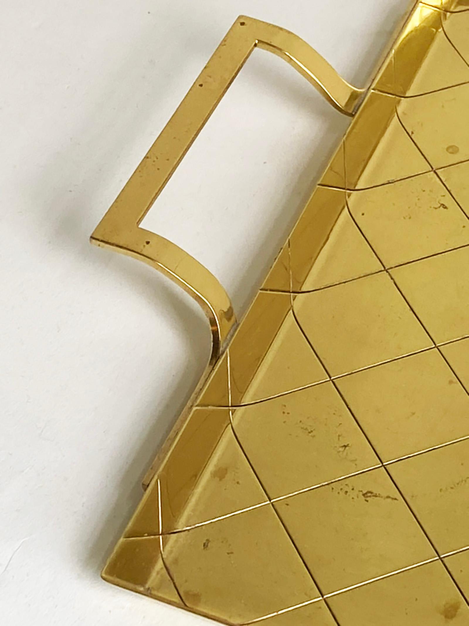Hard-to-Find Tommi Parzinger Brass Bar Serving Tray for Dorlyn Silversmiths im Angebot 3