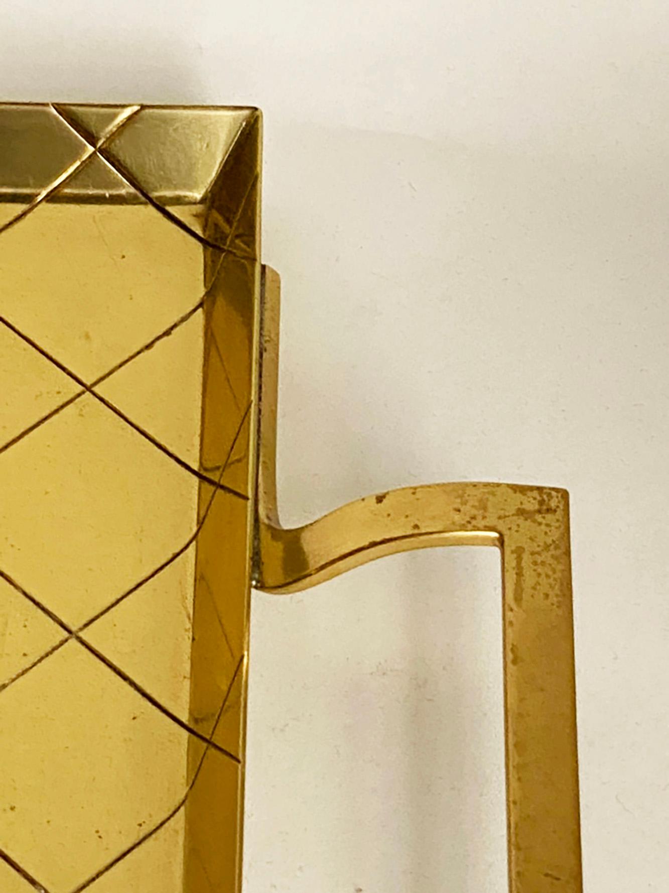 Hard-to-Find Tommi Parzinger Brass Bar Serving Tray for Dorlyn Silversmiths (amerikanisch) im Angebot