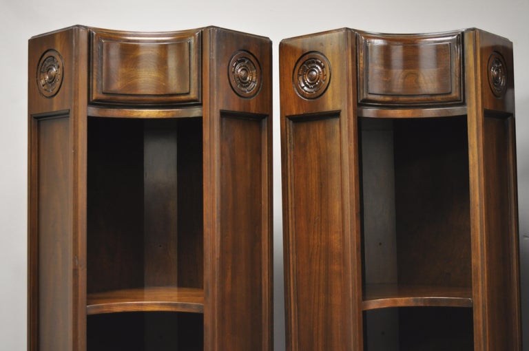 Harden Charleston Collection Tall Cherry Wood Narrow Corner Bookcase