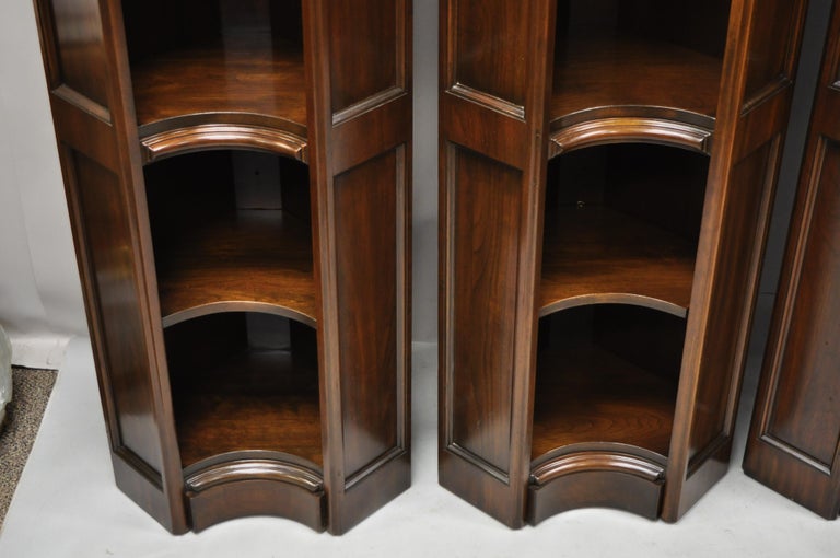 Harden Charleston Collection Tall Cherry Wood Narrow Corner Bookcase
