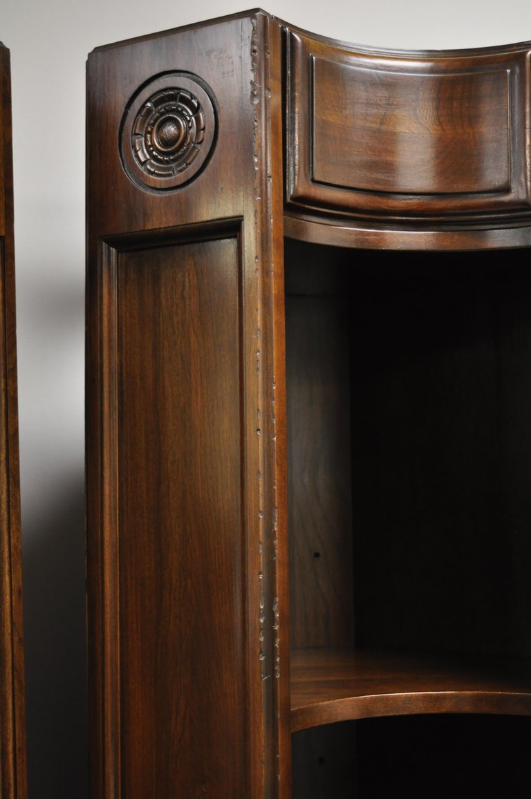 Harden Charleston Collection Tall Cherry Wood Narrow Corner Bookcase