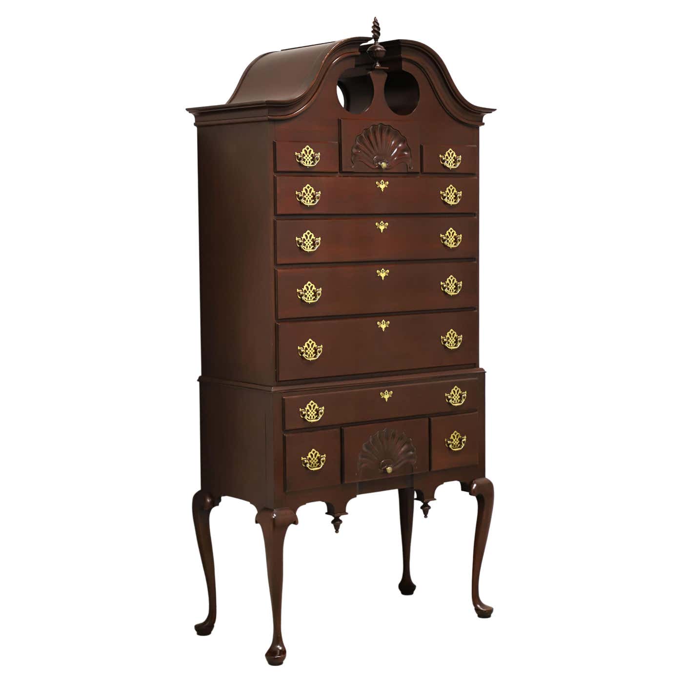 HARDEN Cherry Queen Anne Highboy Chest at 1stDibs | link taylor dresser ...
