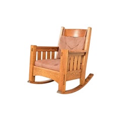 Harden Furniture Antique Mission Oak Arts & Crafts Rocking Chair, Circa 1910