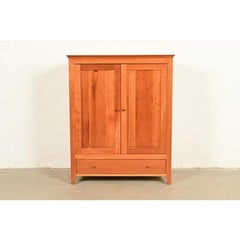 Harden Furniture Arts and Crafts Shaker Solid Cherry Wood Media Cabinet