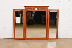 Harden Furniture Arts & Crafts Shaker geschnitzt Kirsche Holz Tri-Fold Triple Spiegel