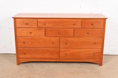 Harden Furniture Arts & Crafts Shaker Solid Cherry Wood Ten-Drawer Dresser