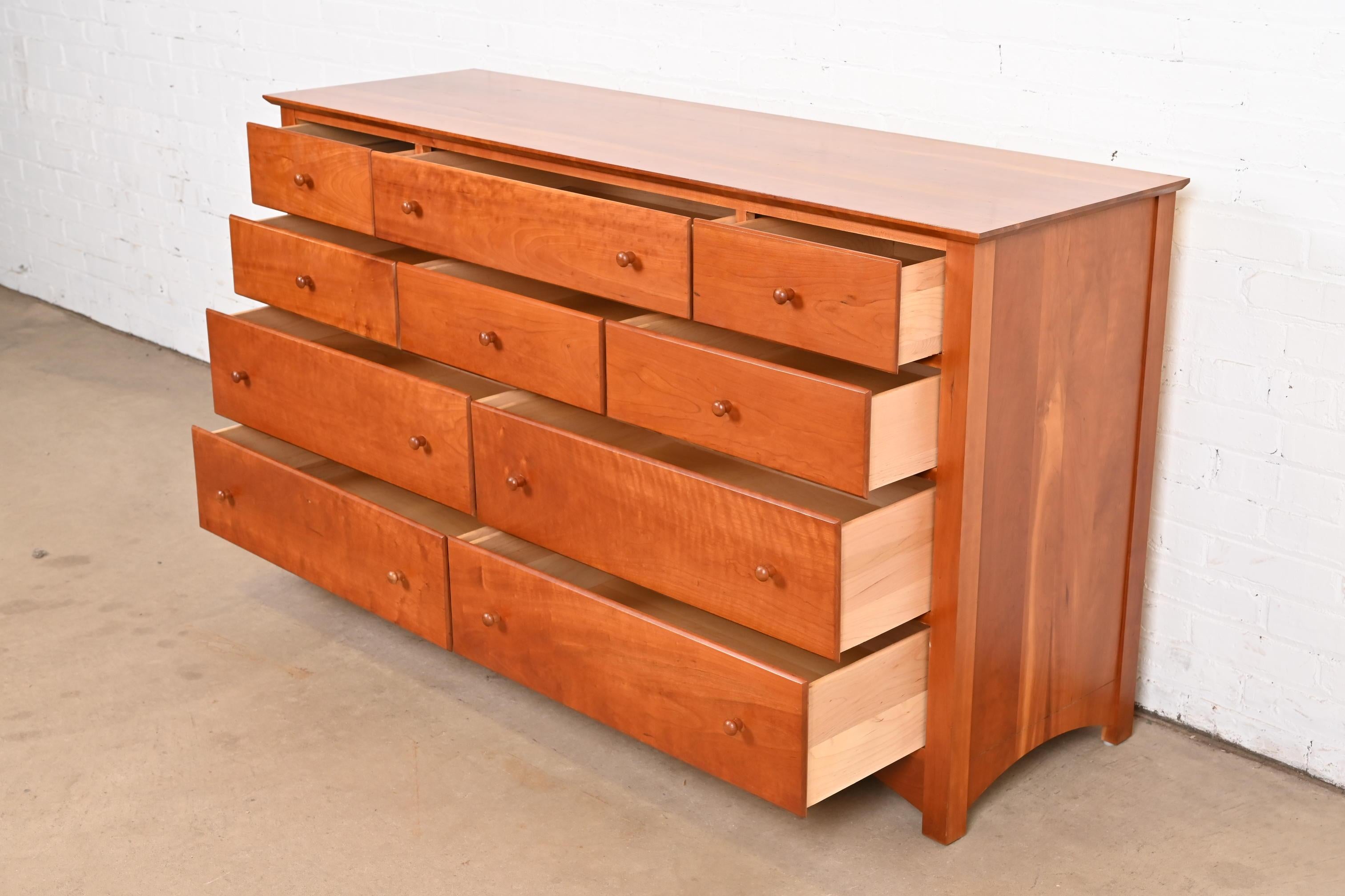 Harden Furniture Arts & Crafts Shaker Solid Cherry Wood Ten-Drawer Dresser 1