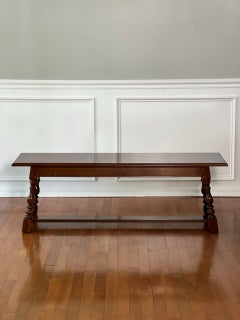 Harden Furniture Country English Style Cherry Wood Bench with Splayed Legs