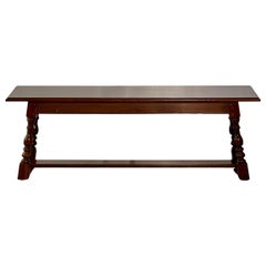 Harden Furniture Country English Style Cherry Wood Bench with Splayed Legs