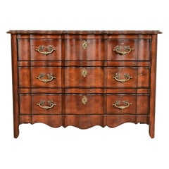 Harden Furniture French Provincial Louis XV Carved Walnut Three-Drawer Dresser