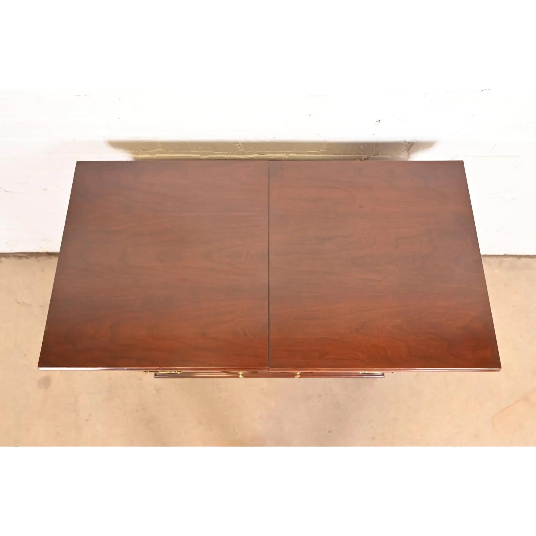 Harden Furniture Georgian Cherry Wood Flip Top Bar Cabinet or Buffet Server For Sale 5