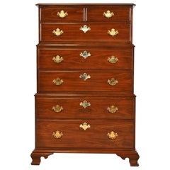 Harden Furniture Georgian Cherry Wood Triple Chest-on-chest Highboy Dresser