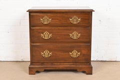 Harden Furniture Georgian Solid Cherry Wood Three-Drawer Bedside Chest