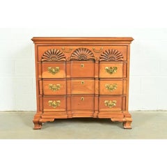 Harden Furniture Georgian Solid Cherry Wood Three-Drawer Block Front Dresser