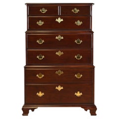 Harden Furniture Georgian Solid Mahogany Triple Chest-On-Chest Highboy Dresser