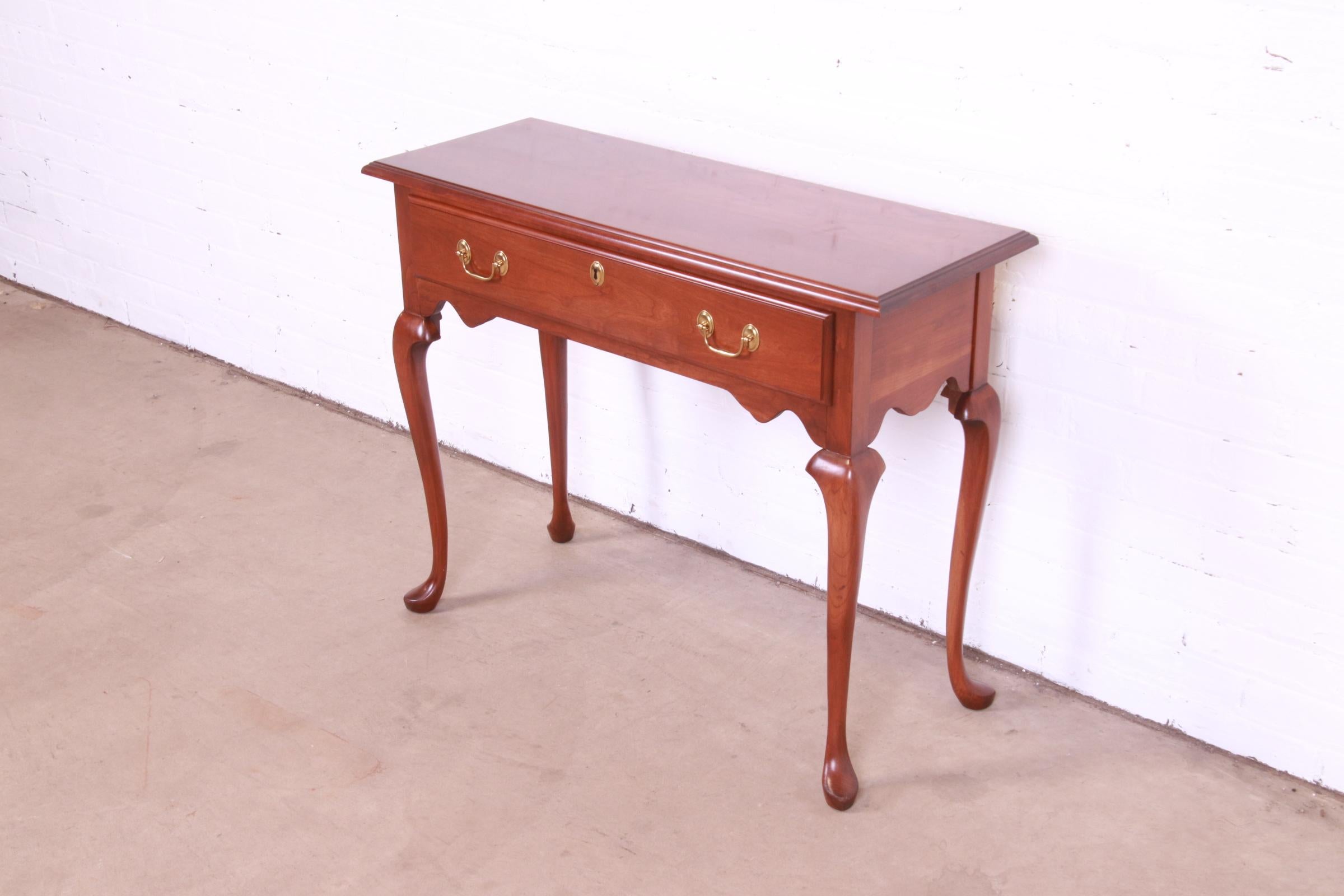 queen anne sofa table cherry finish