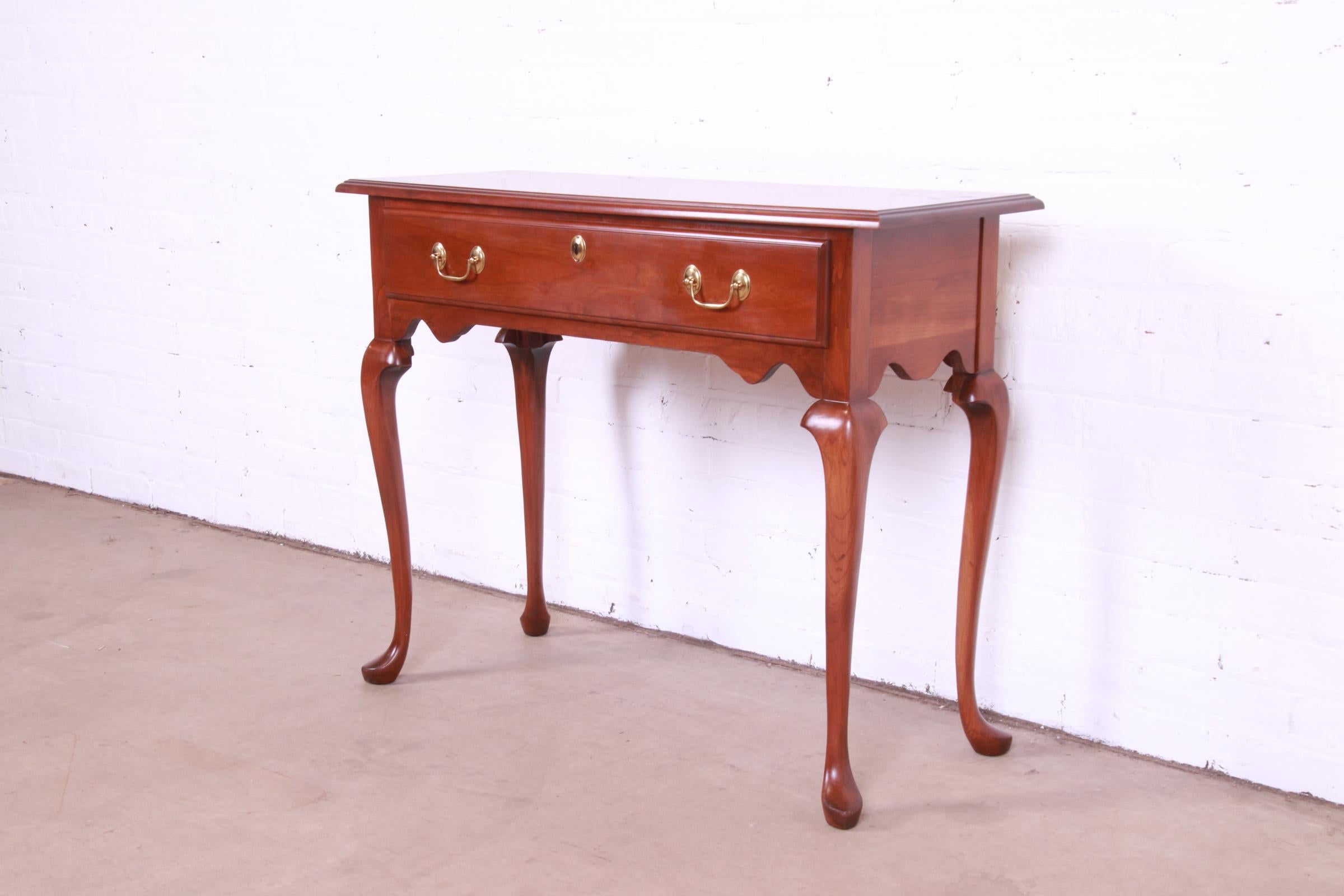 queen anne sofa table cherry finish