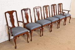 Harden Furniture Queen Anne Solid Cherry Wood Dining Chairs, Set of Six