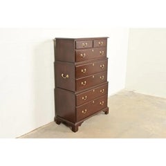 Harden Georgian Solid Cherry Wood Seven-Drawer Highboy Dresser