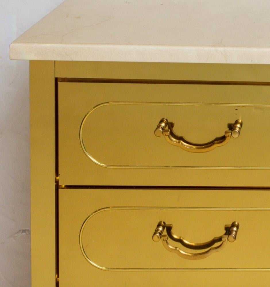 American Classical Harden Mid-Century Modern Brass Dresser