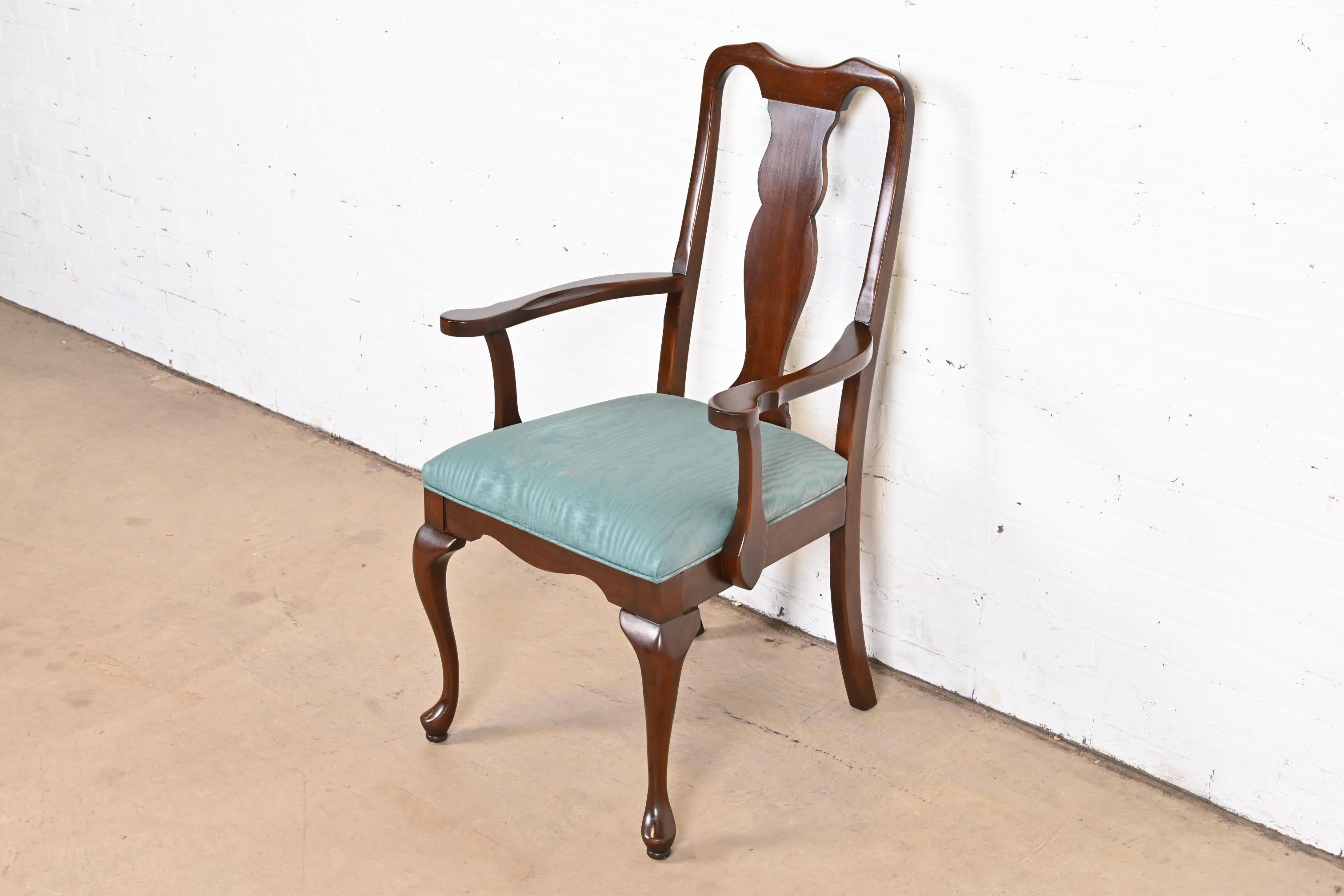 Harden Queen Anne Solid Cherry Wood Dining Chairs, Set of Eight 8