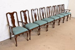 Harden Queen Anne Solid Cherry Wood Dining Chairs, Set of Eight