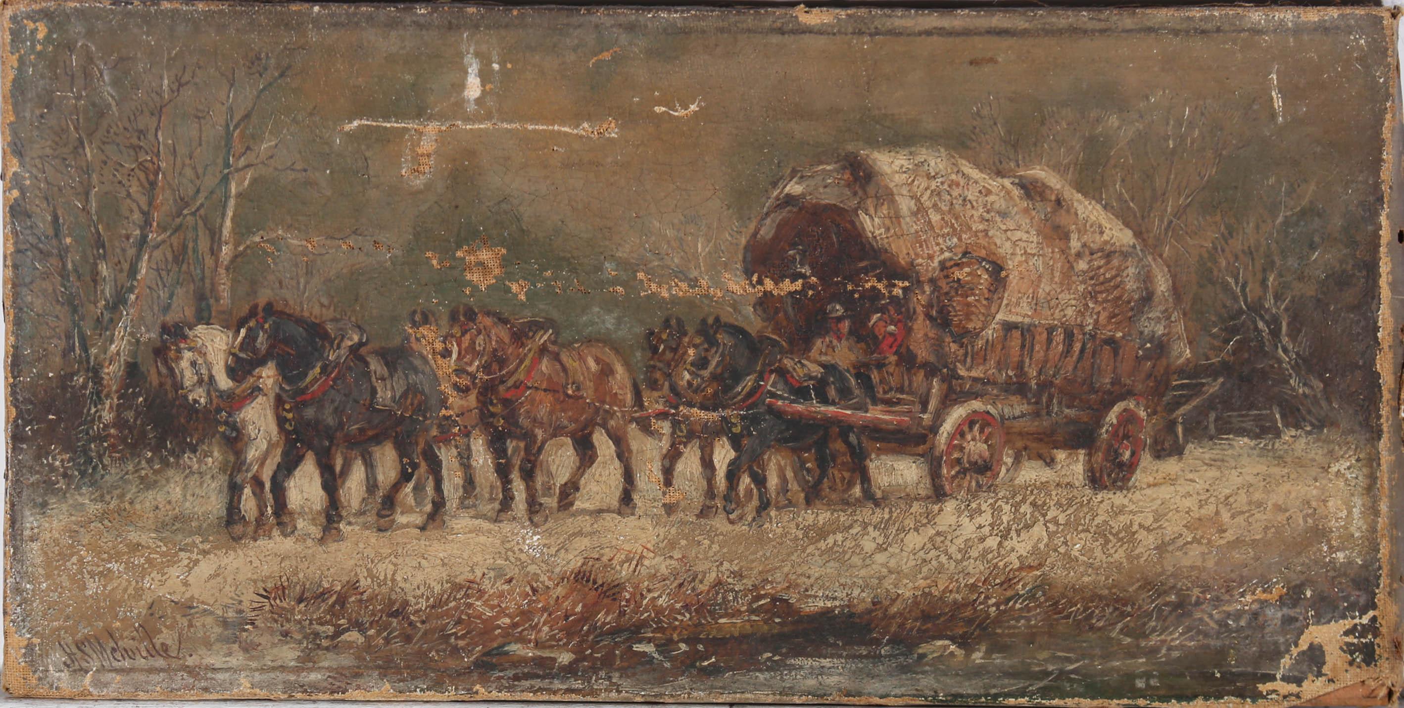 Harden Sidney Melville (1824-1894) - For Restoration- A Pair of Oil Landscapes 3