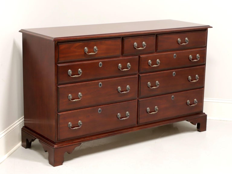 HARDEN Solid Cherry Chippendale Style Double Dresser at 1stDibs