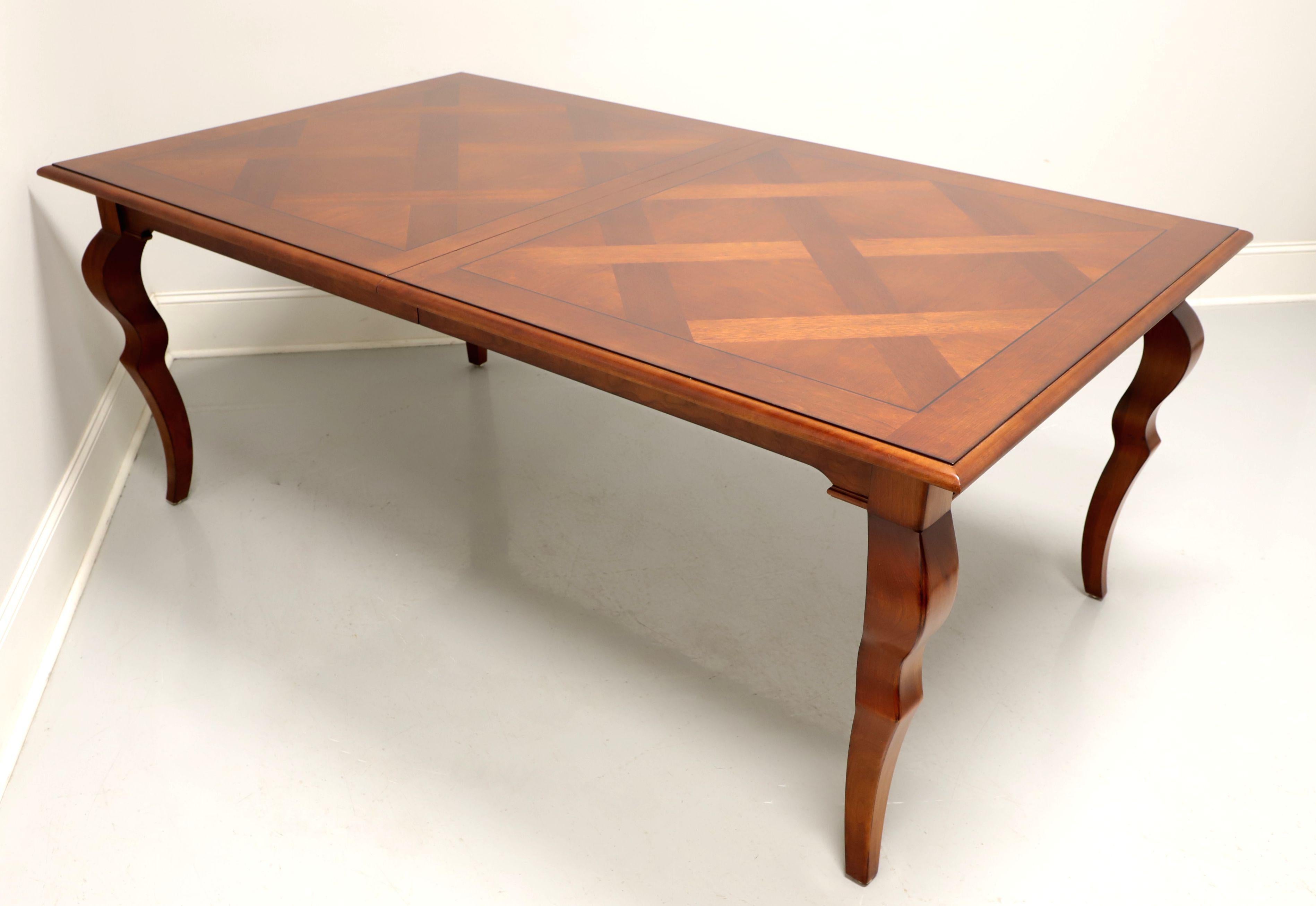 HARDEN Solid Cherry French Country Style Parquetry Dining Table 2