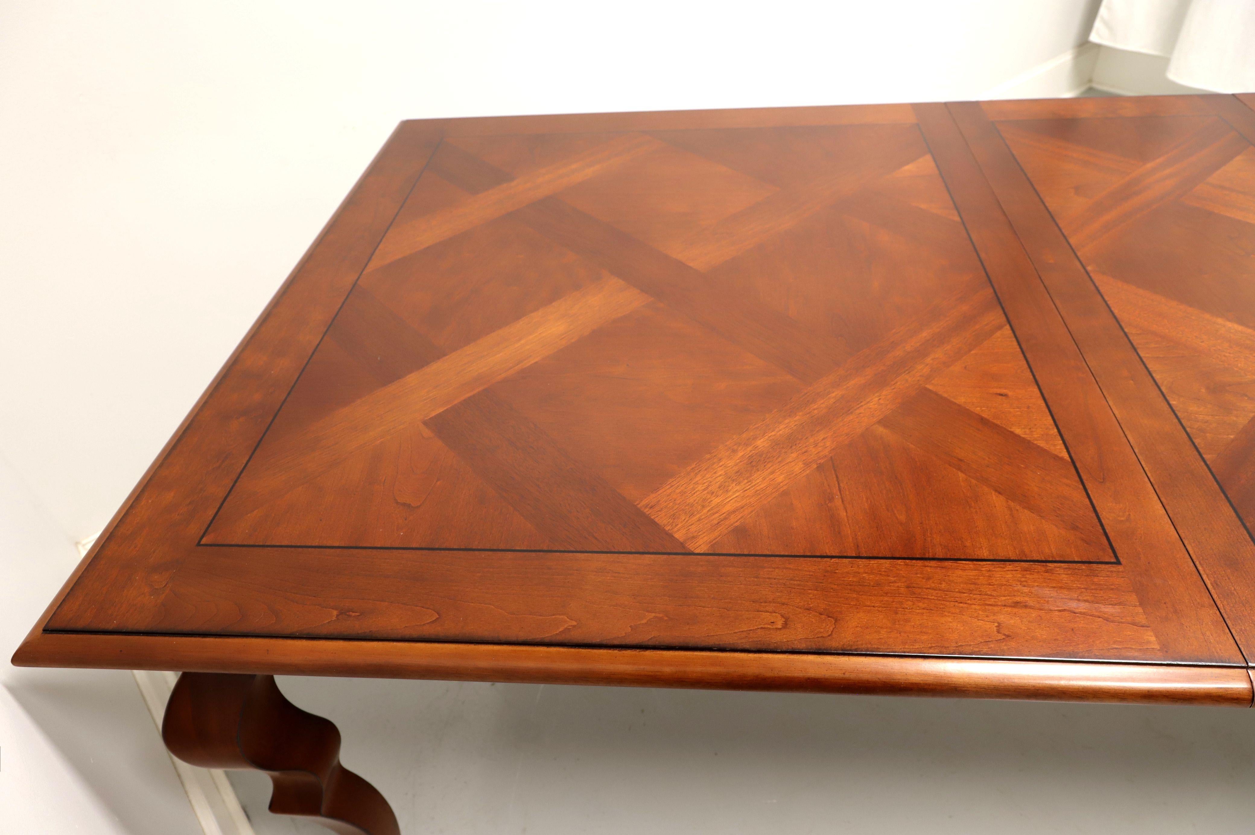 French Provincial HARDEN Solid Cherry French Country Style Parquetry Dining Table