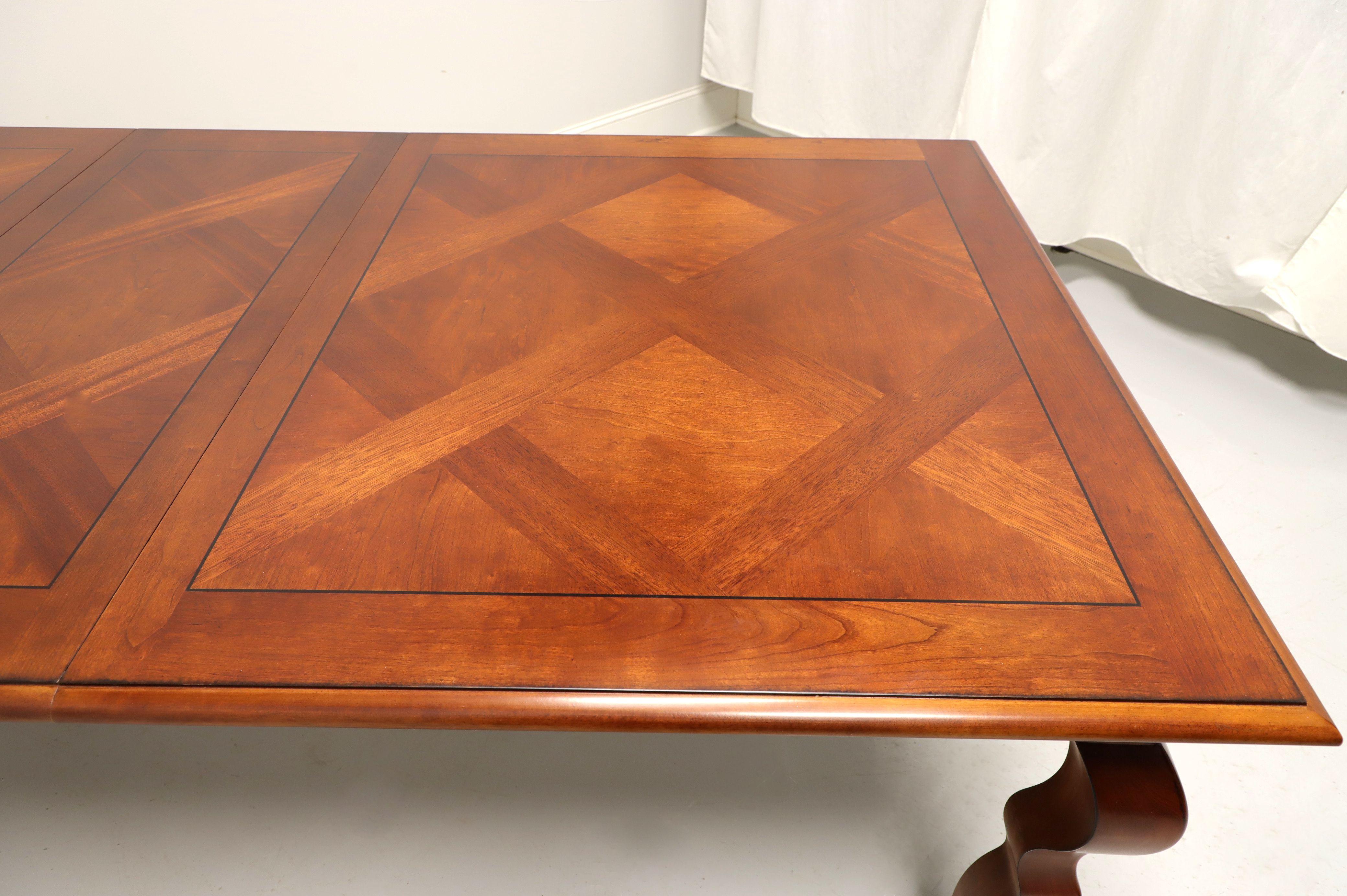 American HARDEN Solid Cherry French Country Style Parquetry Dining Table