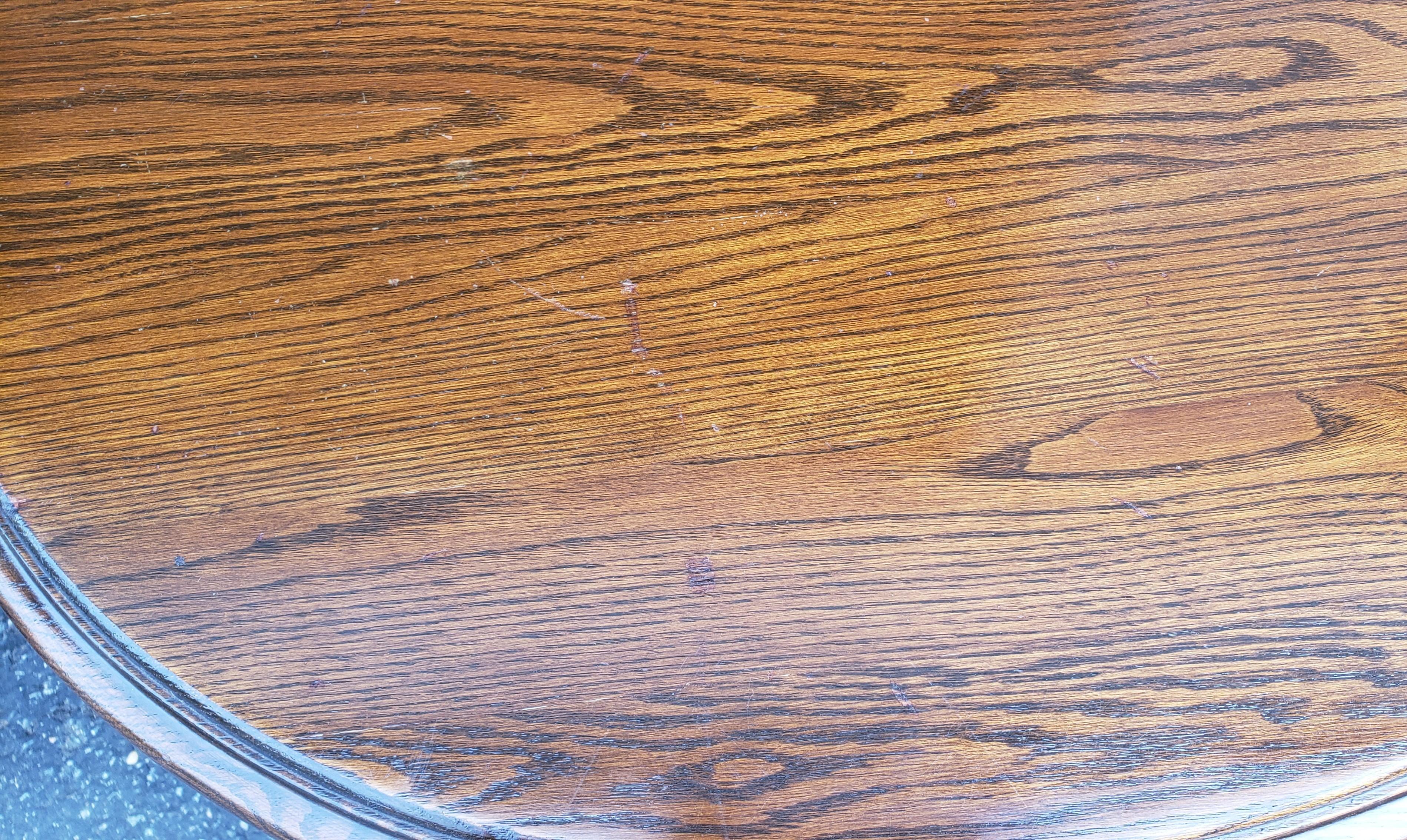Harden Solid Oak Single Drawer Oval Side Table For Sale 1