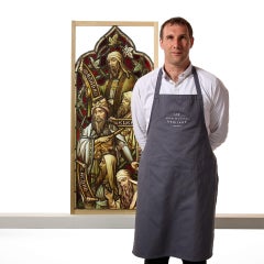 Hardman & Co Antique Stained Glass Panel of 5 Biblical Kings