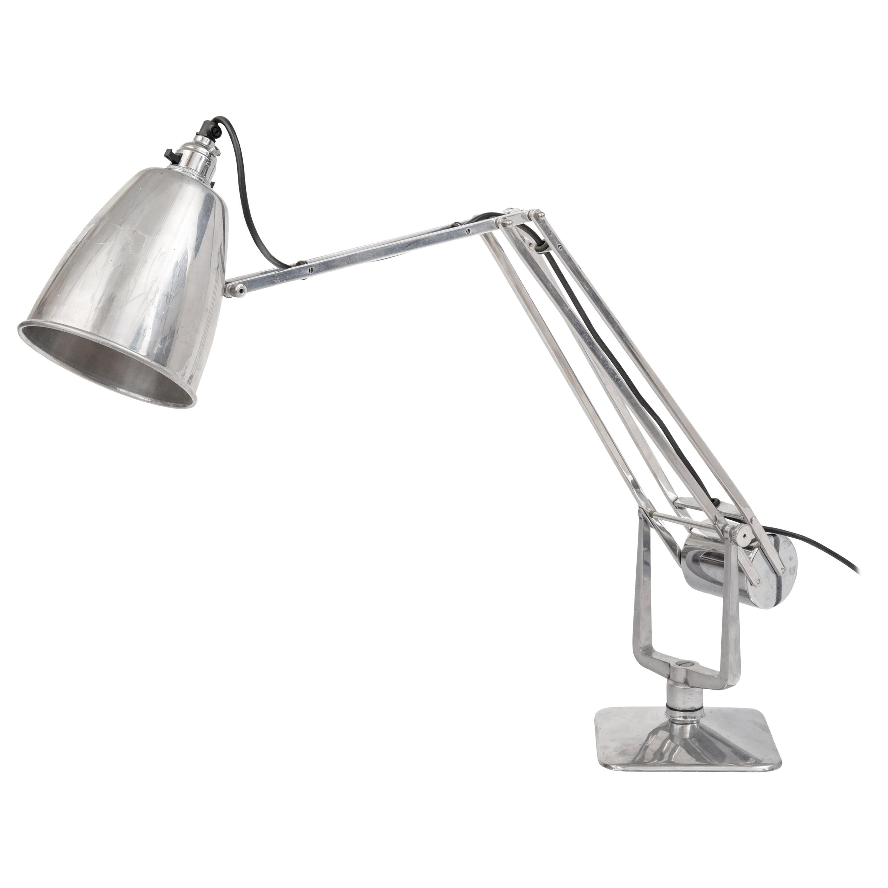 Hardrill & Horstmann Counterpoise Articulating Desk Lamp:: England 1950s