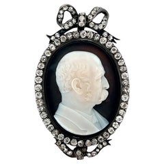 Hardstone Cameo Brooch President Taft Hardstone Cameo Brooch President Taft