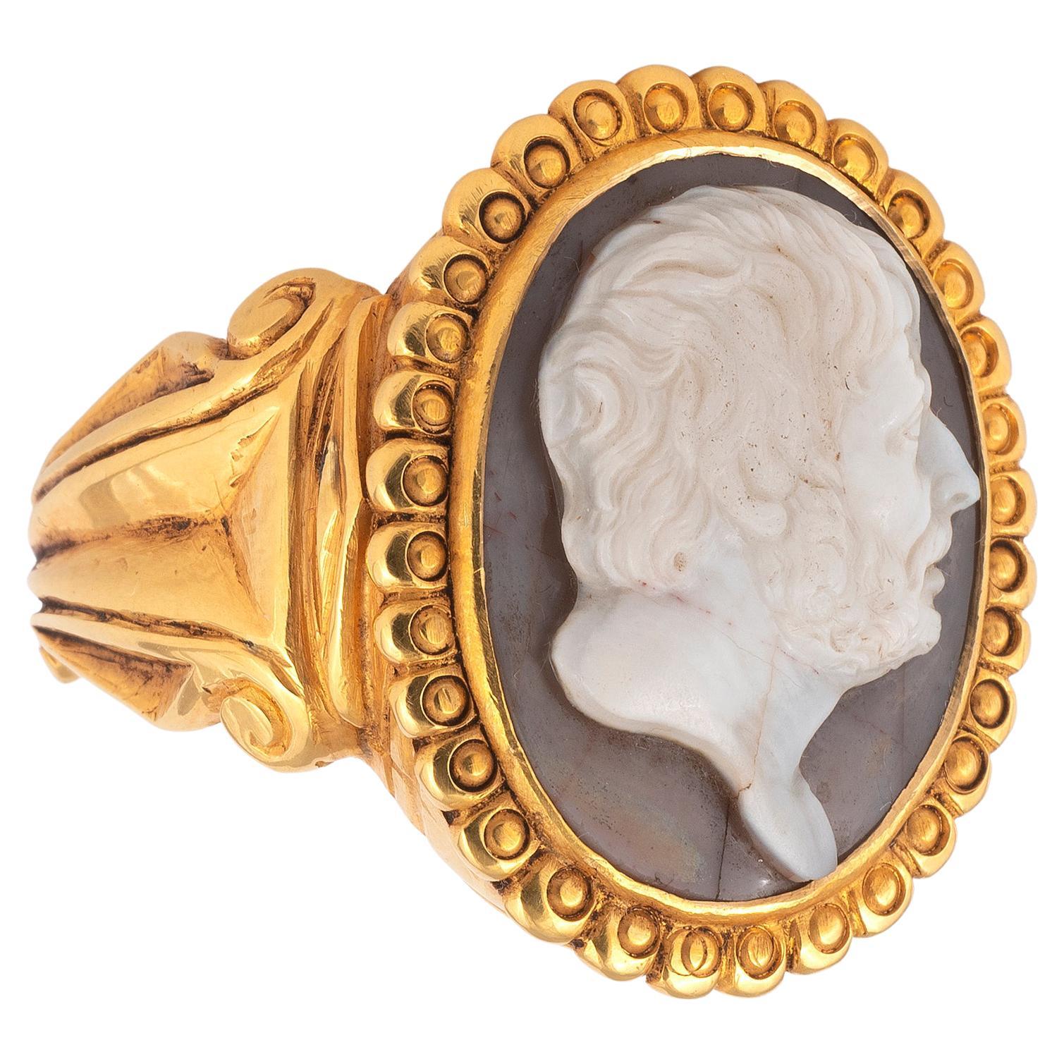 Camafeo de piedra dura de Séneca Siglo XVIII-XIX en Excelente estado para la venta en Firenze, IT