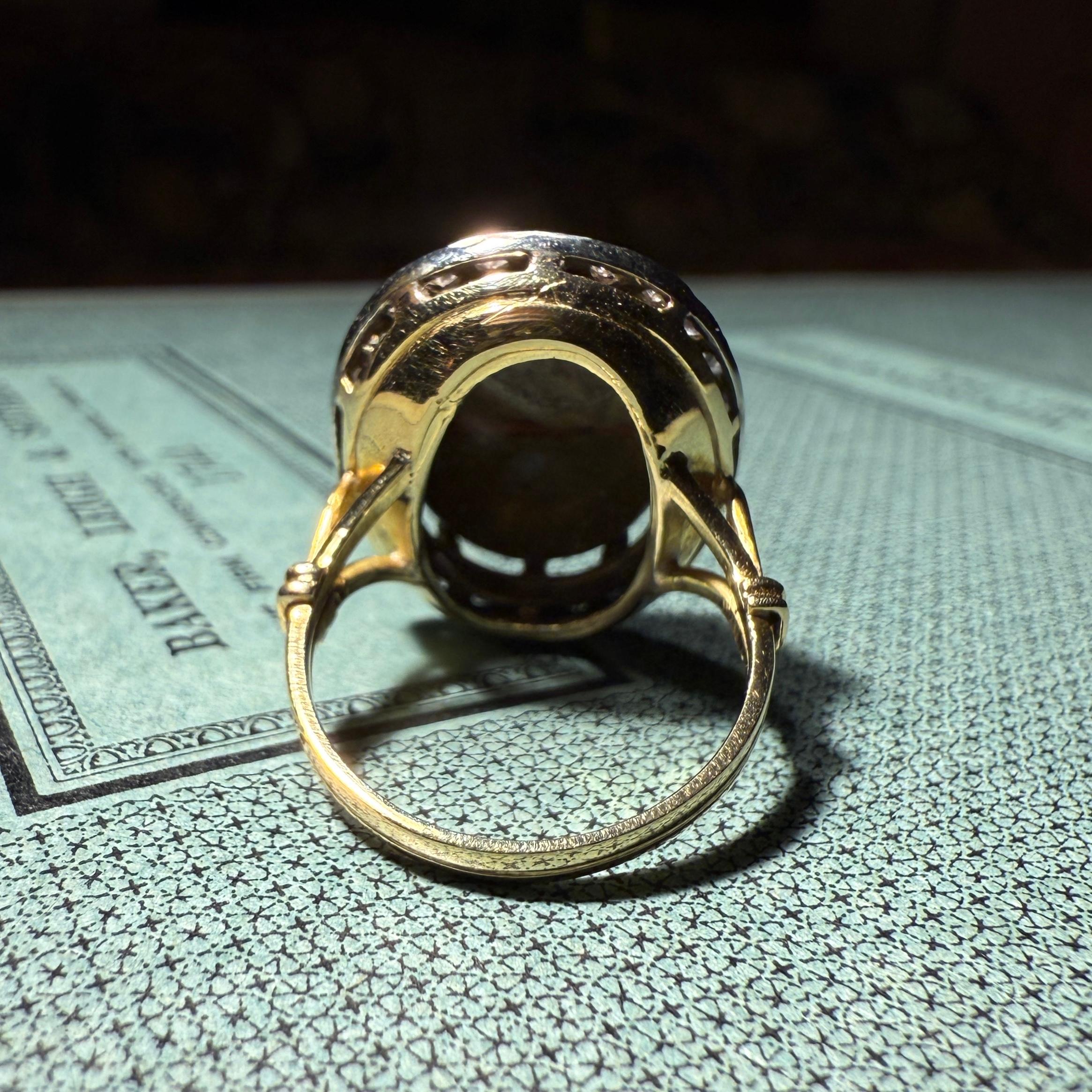 Hardstone Cameo Ring with Classical Muse. Italian, 18th century. im Angebot 6